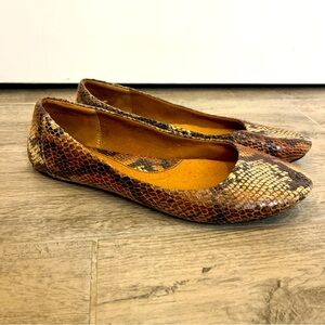 Boc Born Concept Adour Brown Multicolored Reptile Print Ballet‎ Flats Size 9